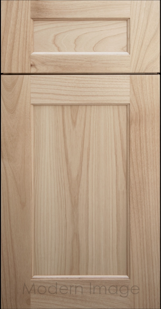 Close-up of our  Carlsbad II Shaker style cabinets with a warm Blondie stain.